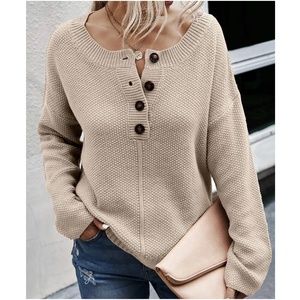 BellanBlue Beige Button-Up Sweater